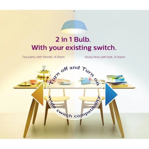 Scene Switch 8W 2 in 1 LED Bulb E27