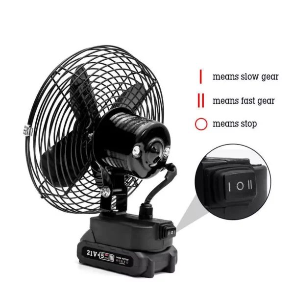 Auto Swing Rechargeable Lithium Fan