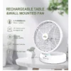 IW8038 C Rechargeable Table   Wall Mounted Fan With Remote