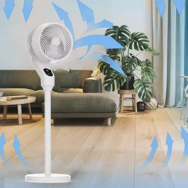 Air Circulation Fan Household Vertical Electric Fan  3D Surround Adjustable Height  Kipas Sirkulasi CCF 9001DCR
