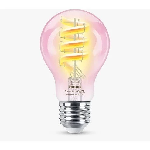 PHILIPS Wiz A60 Filament Clear Smart Bulb 6 3 40W A60 E27 822 65 RGB CL