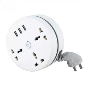 sg-11134201-8261s-mj6ily67u13518 Round Power Strip 3 Socket 3 Usb Power Strip with Retractable Cord for Home Office Travel Uk Plug 2500w 10a Multi
